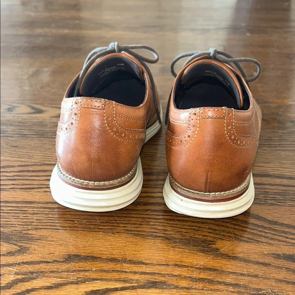 Cole Haan Men's Tan Leather Wingtip Oxfords